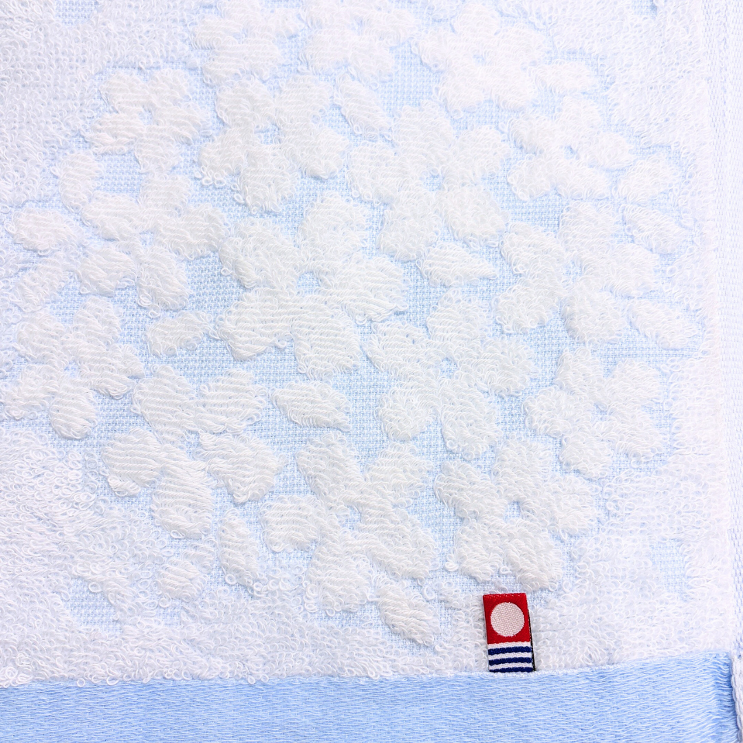 日本製今治100%棉櫻花大浴巾(60x120cm)(藍)