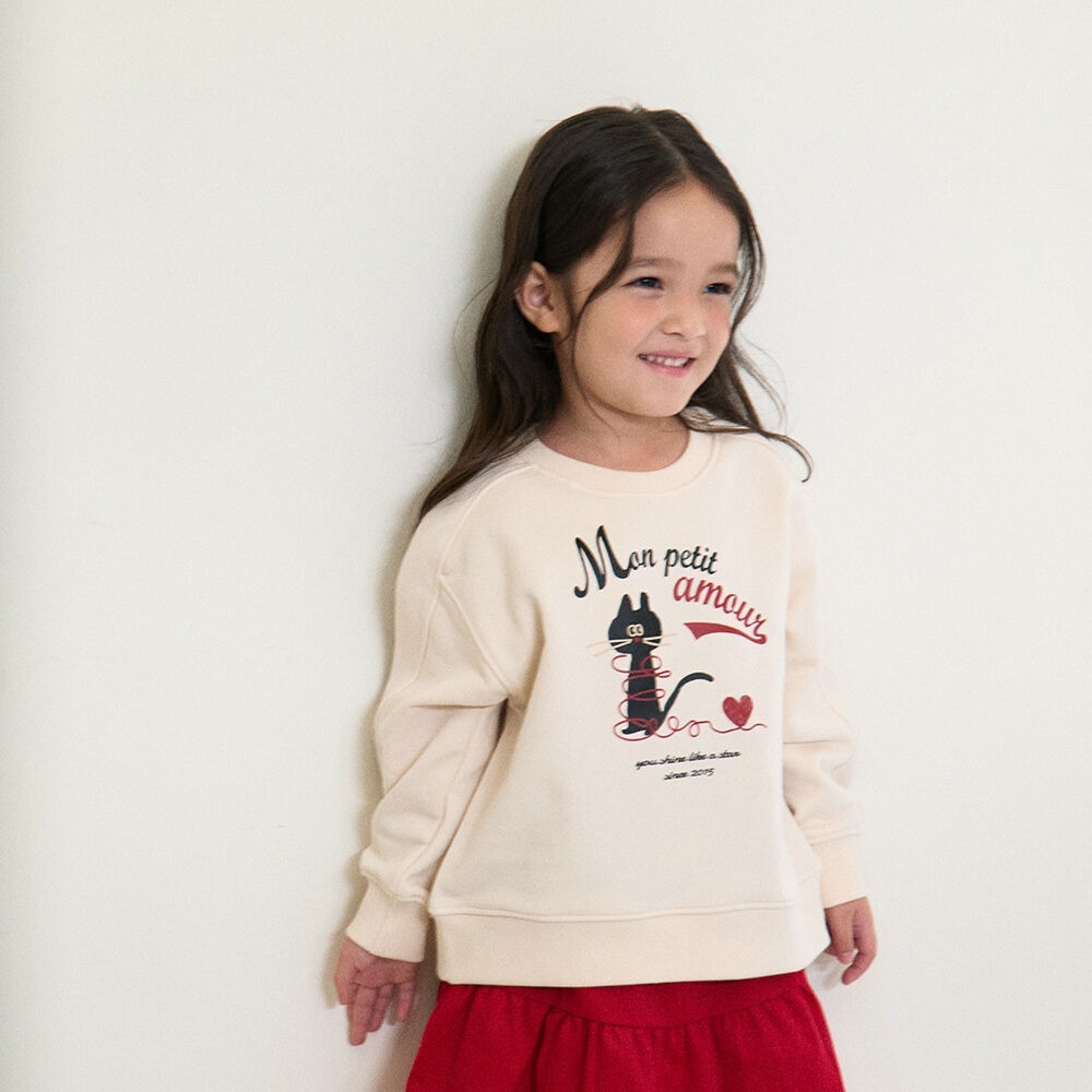 [十月第三週出貨]-玩個毛線貓咪上衣｜奶油白