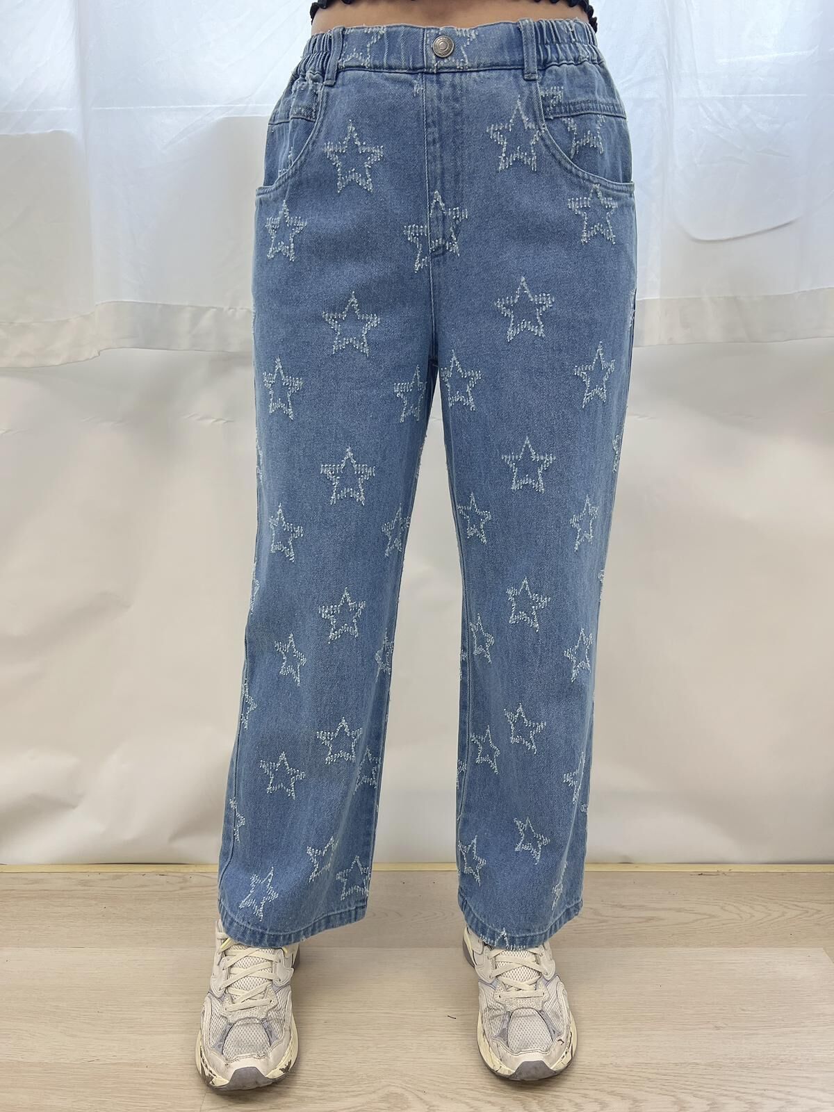 DP 刷破星星牛仔褲 現貨