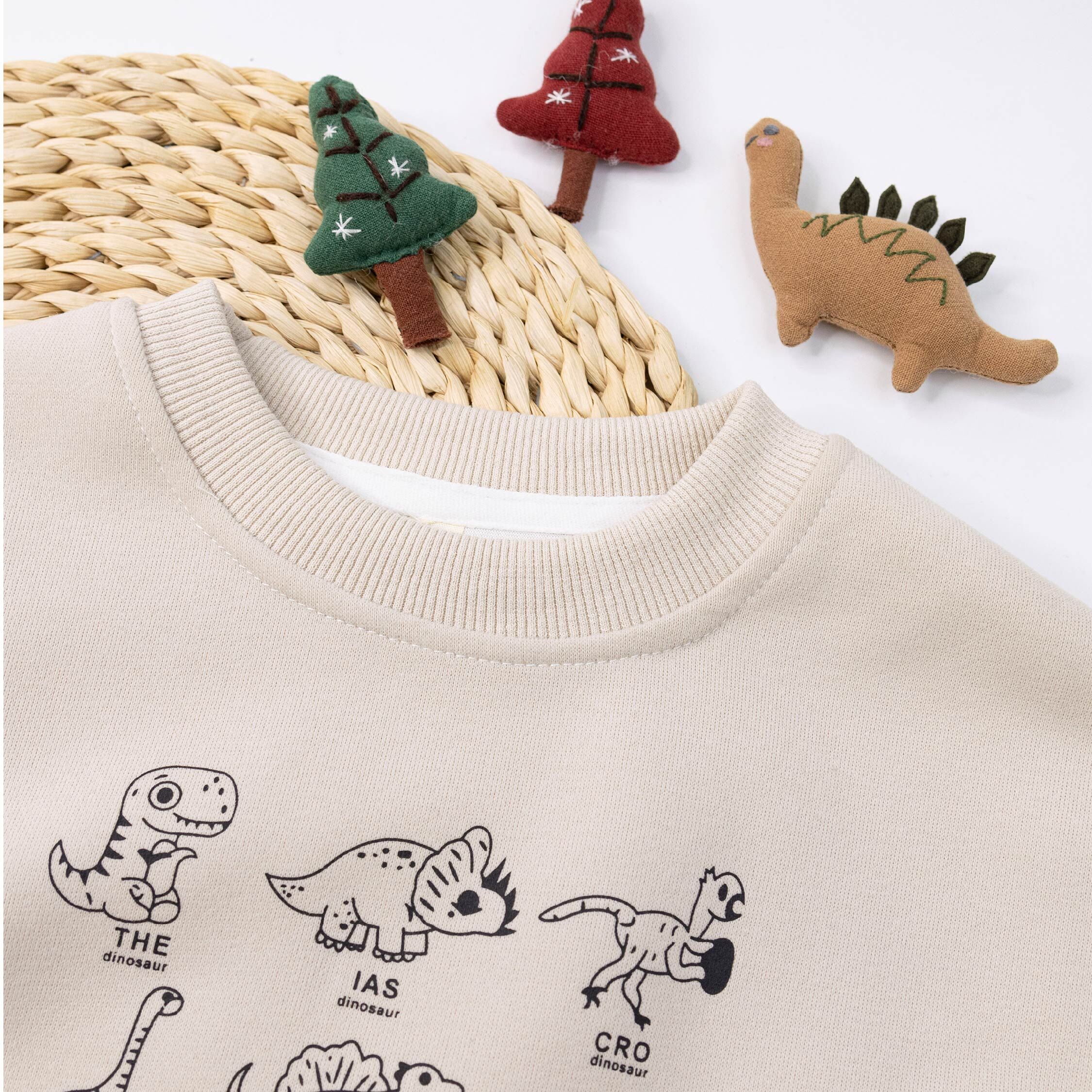 【H55415】童趣恐龍圖鑑圓領上衣