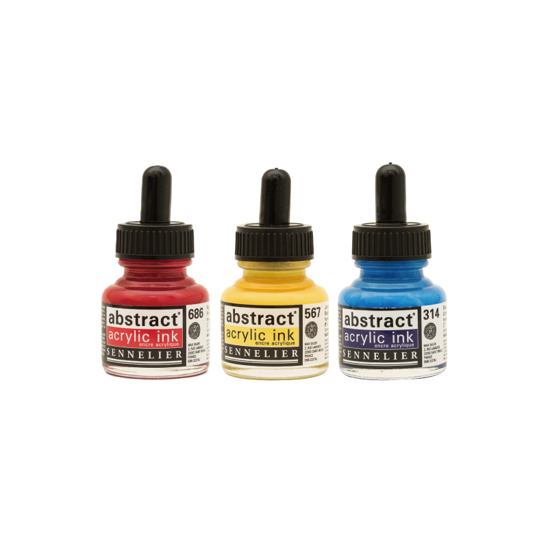 法國 SENNELIER 申內利爾 Abstract 壓克力墨水 30ml 共43色+稀釋劑