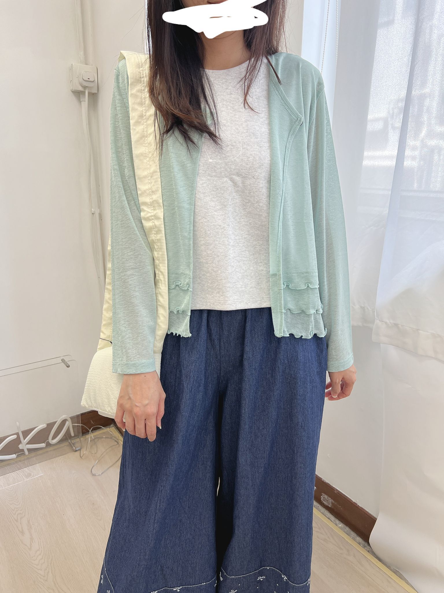 PO 薄波浪袖 外套