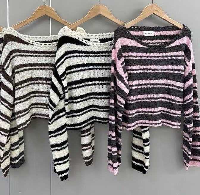 189 條紋針織鬆弛感上衣