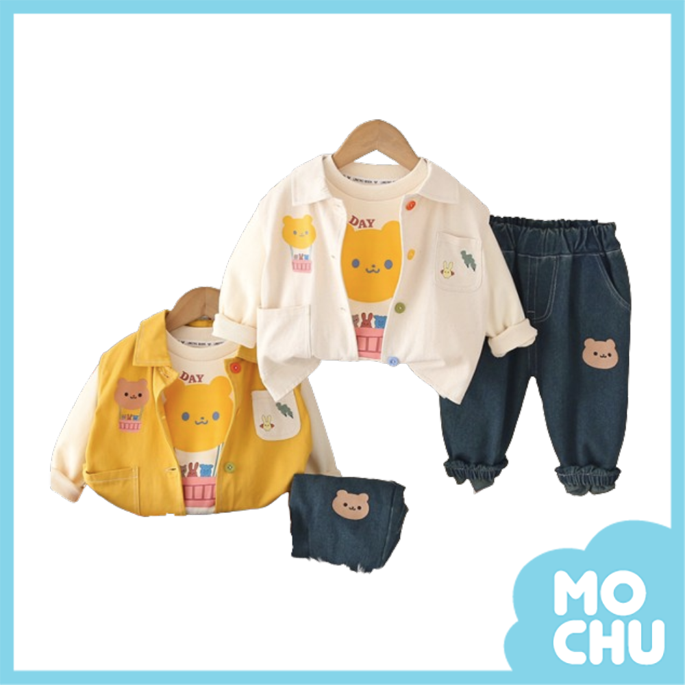 小熊熱氣球三件組套裝(二色)