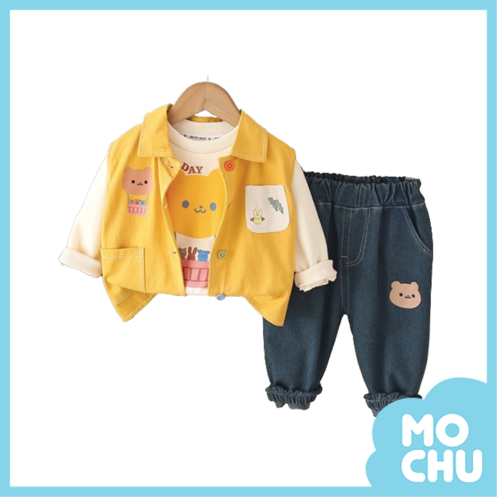 小熊熱氣球三件組套裝(二色)