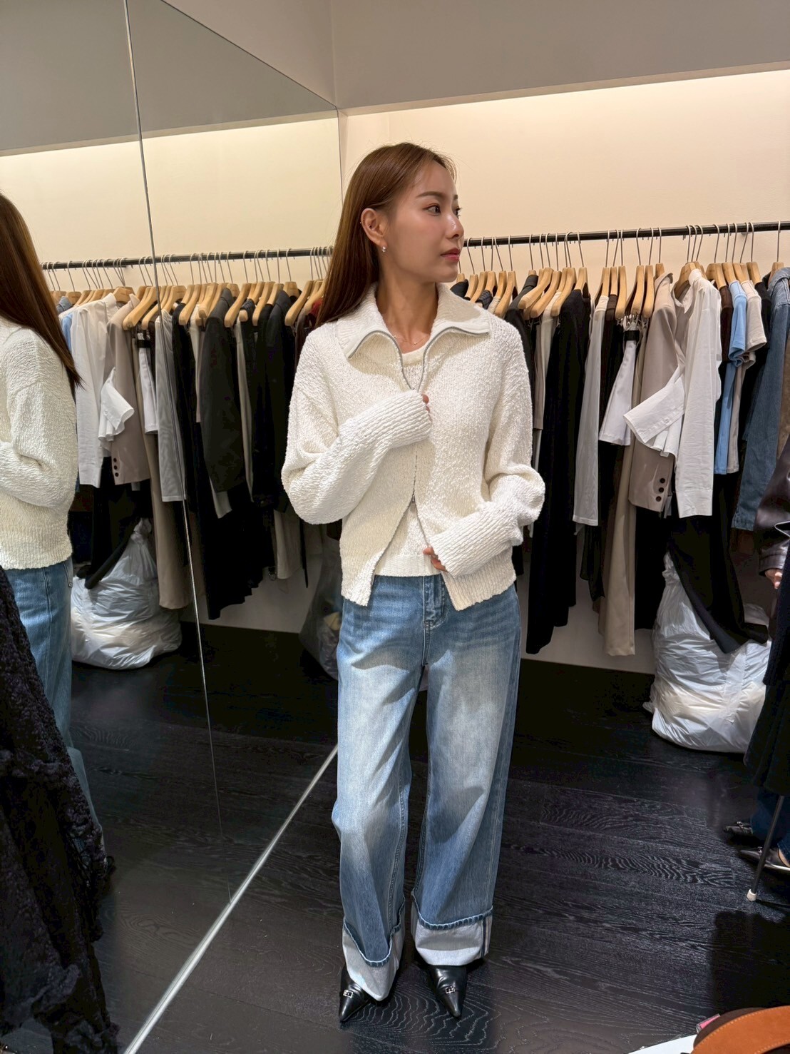 OB5053 毛巾粒粒拉鏈外套 *特價* (優惠碼同充值購物金不適用)