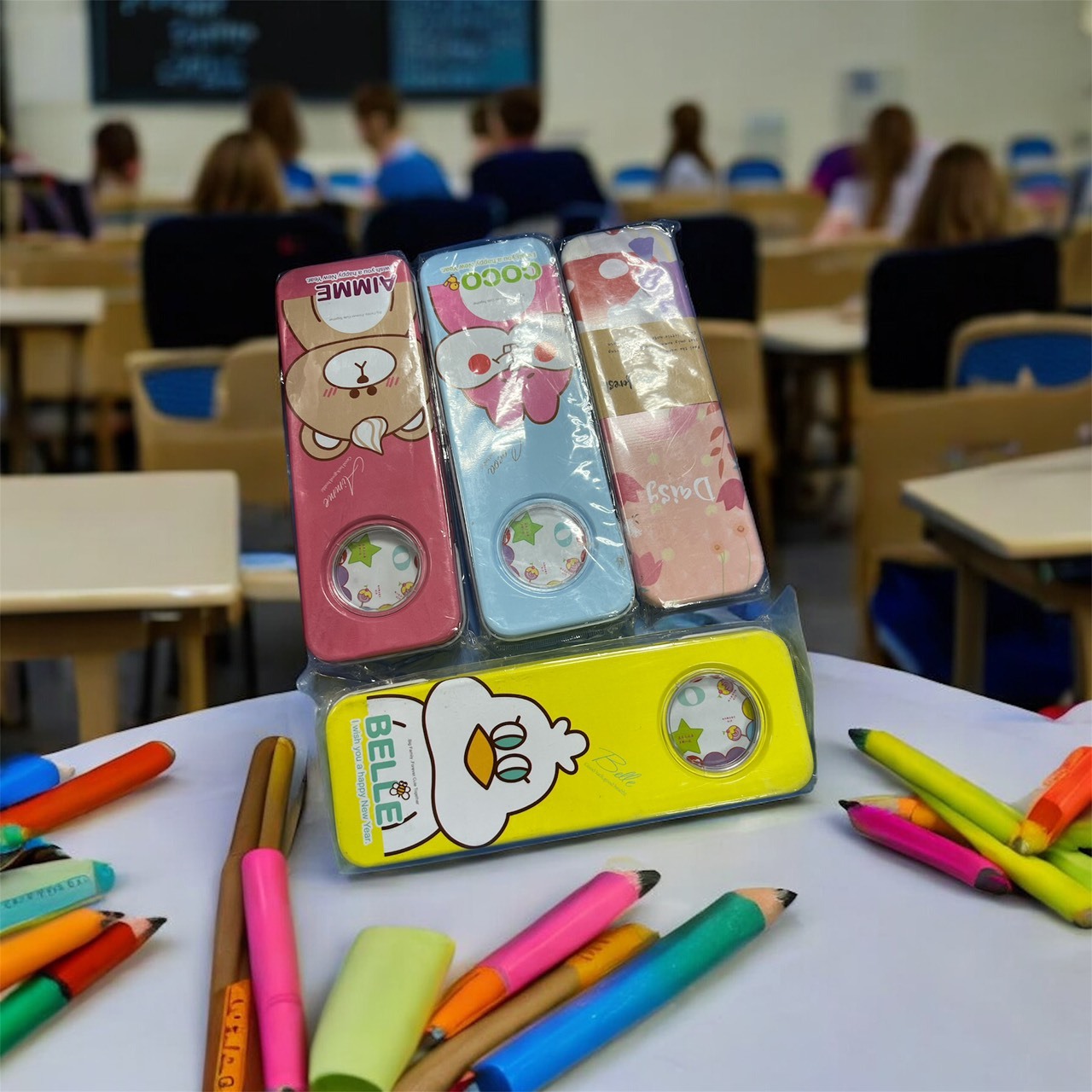 高雄分會│圖案可愛 鐵製文具鉛筆盒