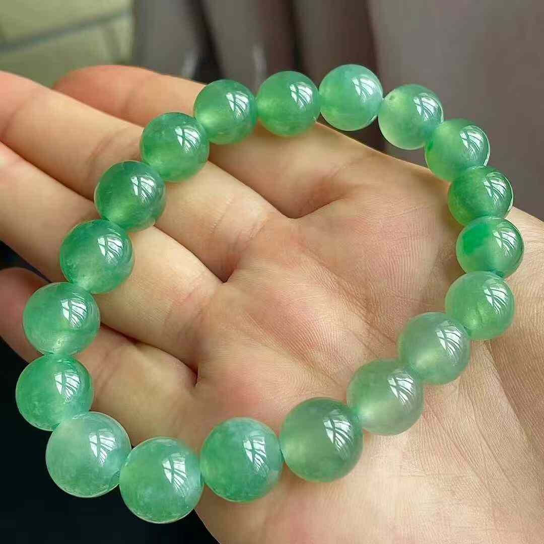 9125546 翡翠冰綠手串 (9.6-11.2mm直徑)