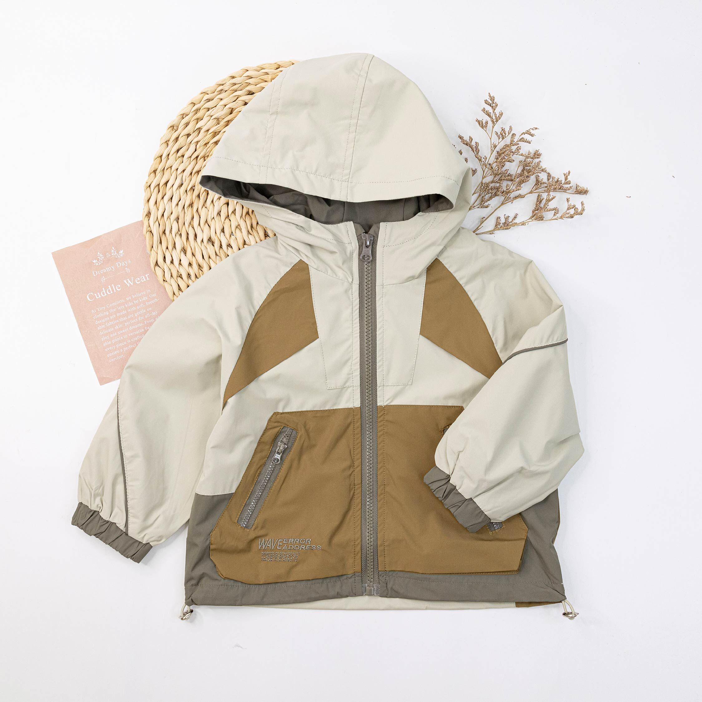 【H55350】帥氣登山束口設計連帽外套