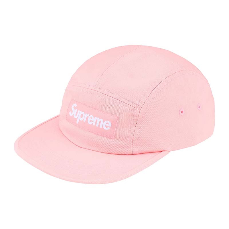Supreme Washed Chino Twill Camp Cap Pink 五分割帽 粉紅色 FW25H39-PK [台灣現貨]