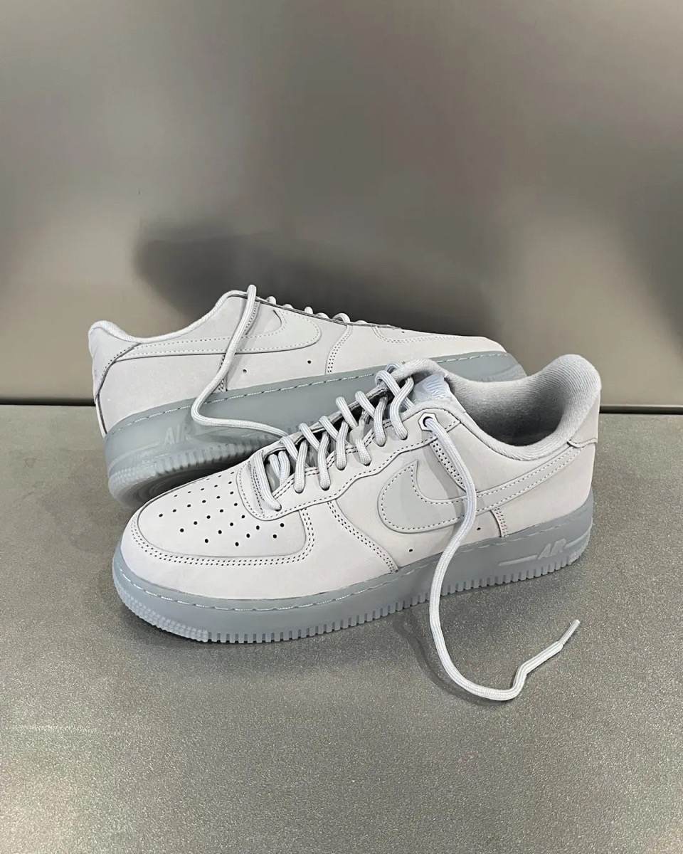 NIKE AIR FORCE 1 AF1 冰晶灰 冷灰 灰白 灰藍 冰晶底 膠底 磨砂皮革 霧面 男鞋 CJ9179-002 / 預購