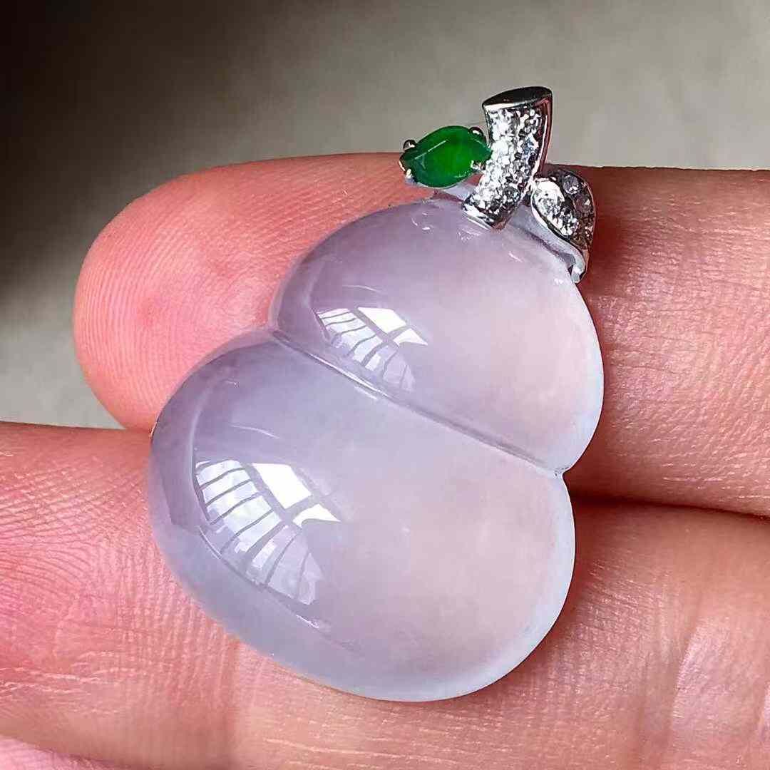 翡翠高冰葫蘆吊墜,天然翡翠A玉, 緬甸玉, Jade, Jadeite