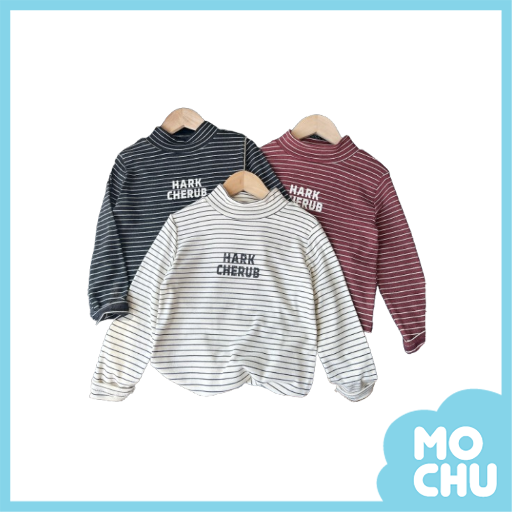 條紋高領長袖上衣(三色)