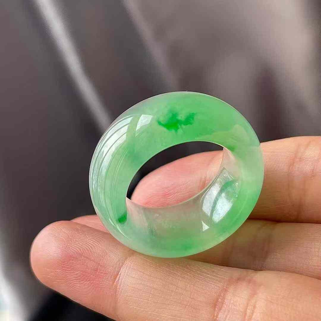 翡翠高冰陽綠指環 (港圈 17號),天然翡翠A玉, 緬甸玉, Jade, Jadeite