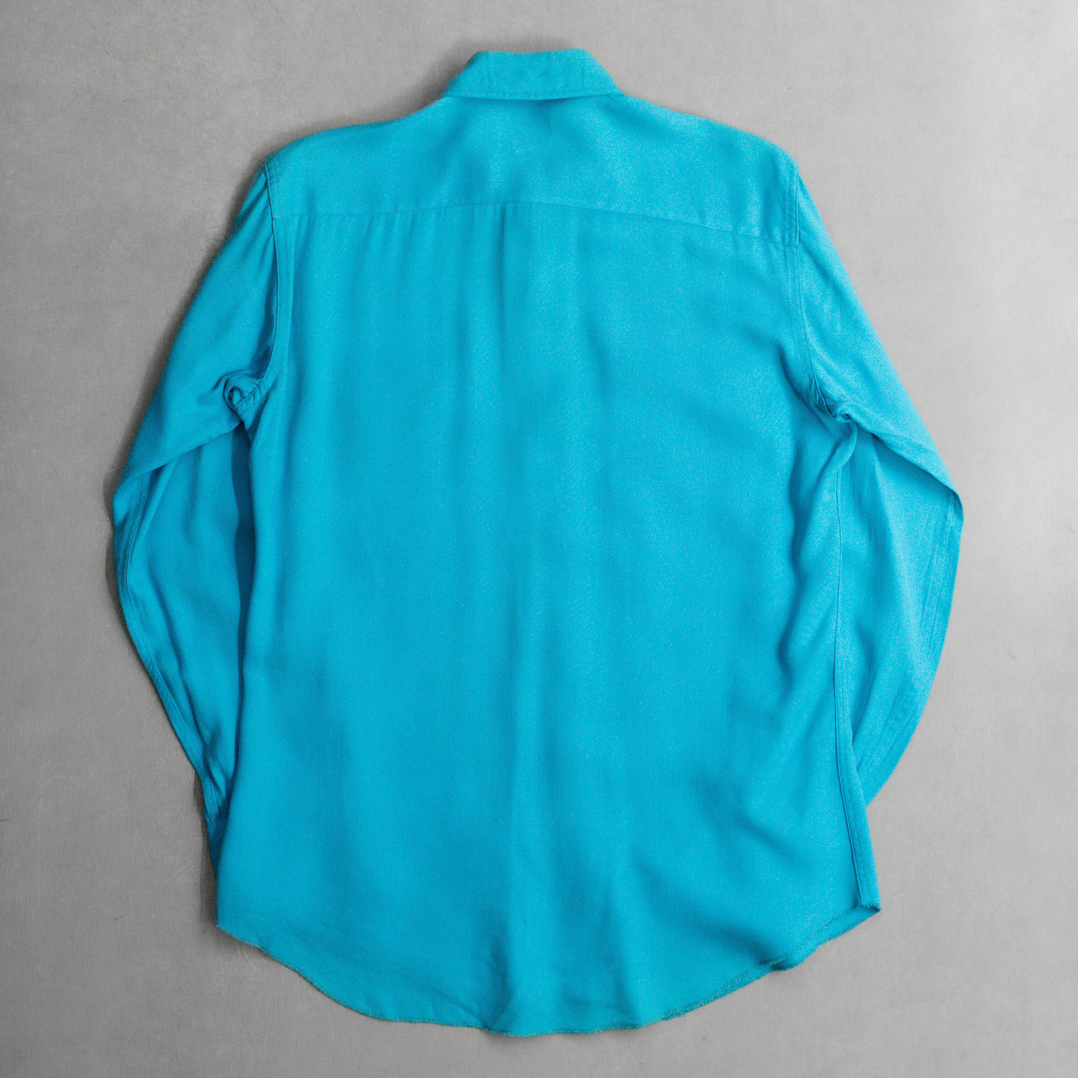 50S H BAR C RAYON WESTERN SHIRT 美國製 青藍 嫘縈 西部 長袖 襯衫