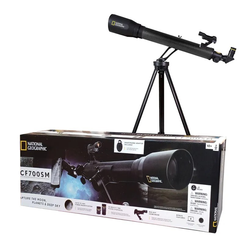 NATIONAL GEOGRAPHIC 國家地理 70 毫米可調整高度三腳架折射望遠鏡
