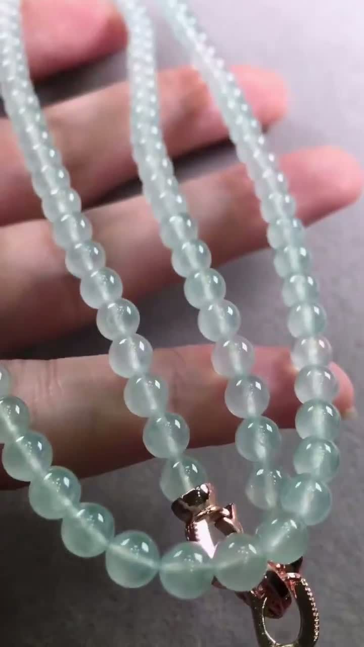 翡翠高冰項鏈 (5.2mm直徑),天然翡翠A玉, 緬甸玉, Jade, Jadeite