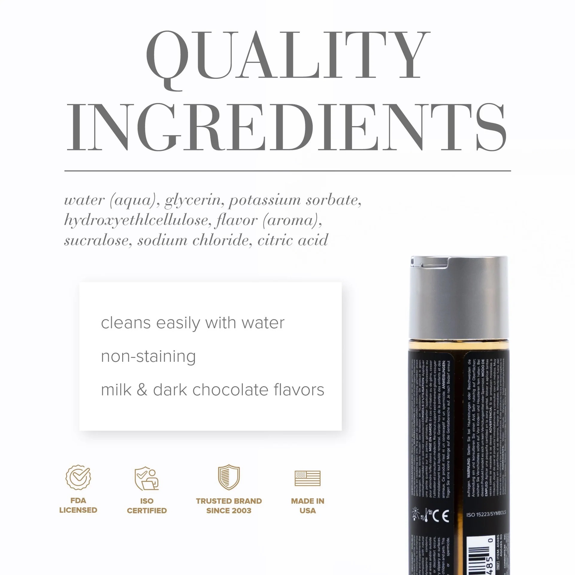 System JO Gelato Water-Based Lubricant Double Chocolate