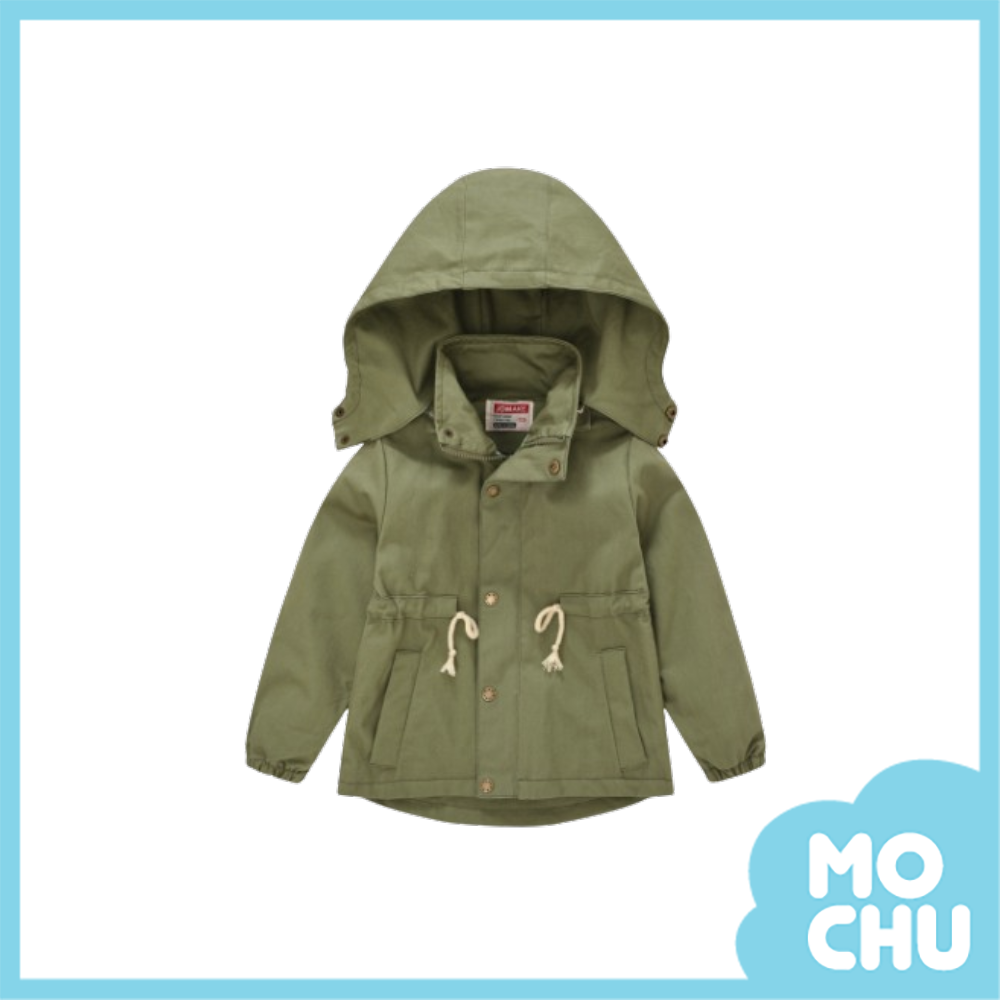 英倫純色風衣外套-可拆帽(三色)