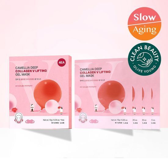 ROUND LAB 山茶花膠原蛋白彈力凝膠面膜【一盒4片】