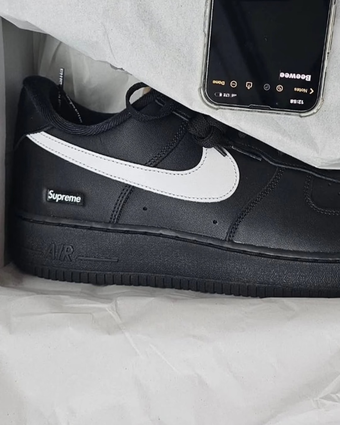 <經典聯名再現!> Supreme x Nike Air Force 1 AF1 聯名款 黑魂