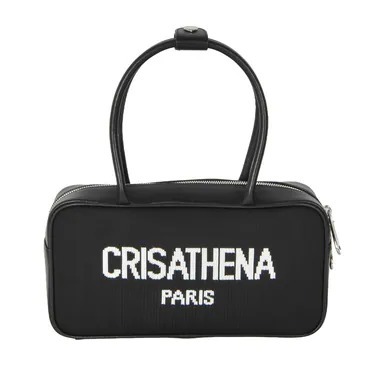 0917cr22-Crisathena-Bowling Bag (A22灰黑) (A23黑白) (A24駱駝) (A25綠白) (A26粉白)