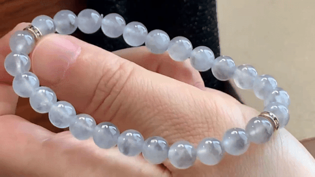 912711 翡翠冰烏雞手串 (7mm直徑)