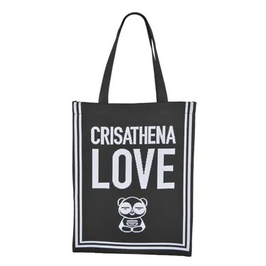 0917cr49-Crisathena-Chill Panda Love Tote Bag (A45奶白色) (A46黑色) (A47綠色)