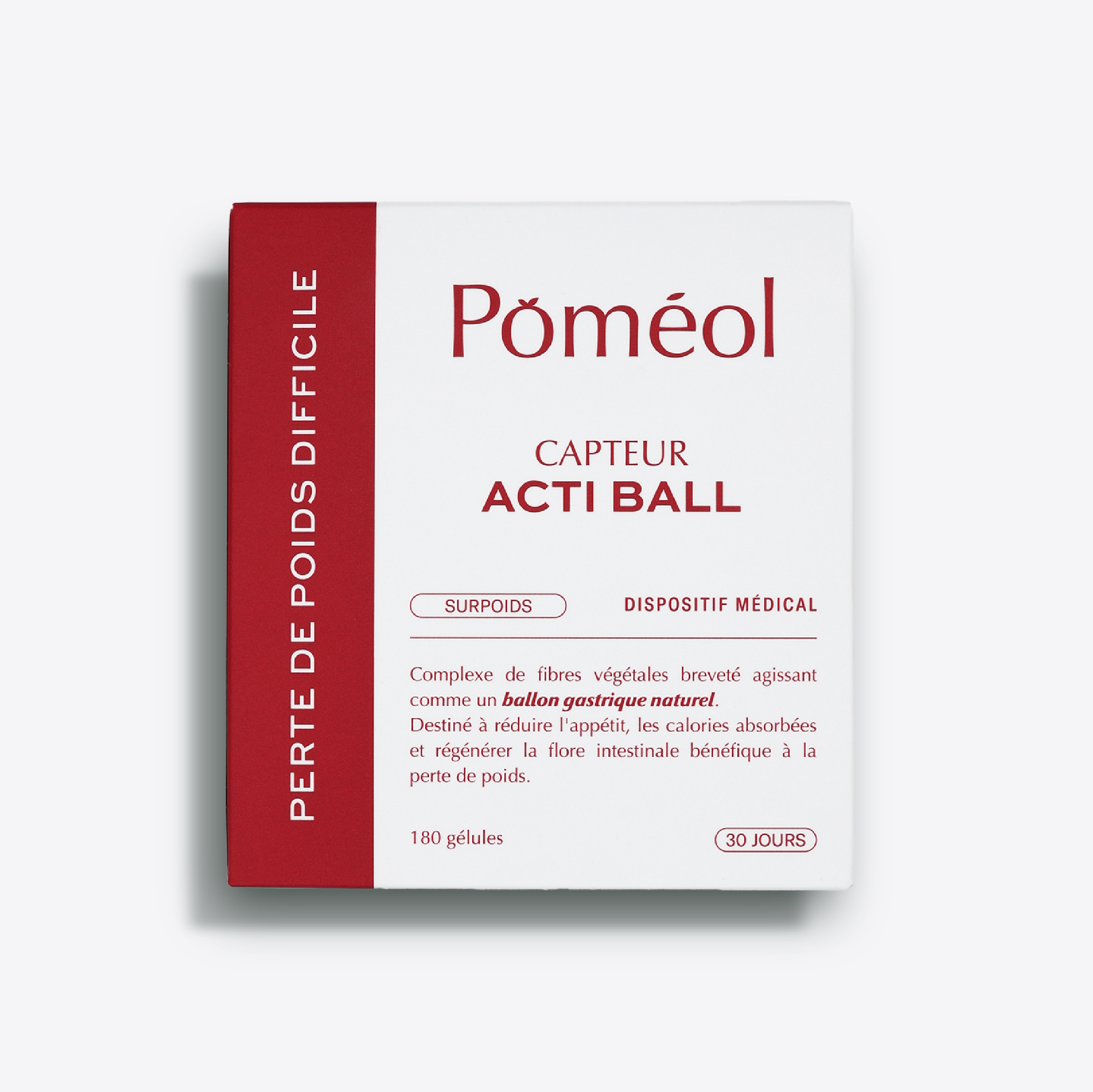 Pomeol 【正品】capteur BMI指数 減肥膠囊  180粒/盒  超天然植物胃內水球 降低食慾 吸收已吸收的卡路里 並刺激有益於健康和減肥的細菌生長