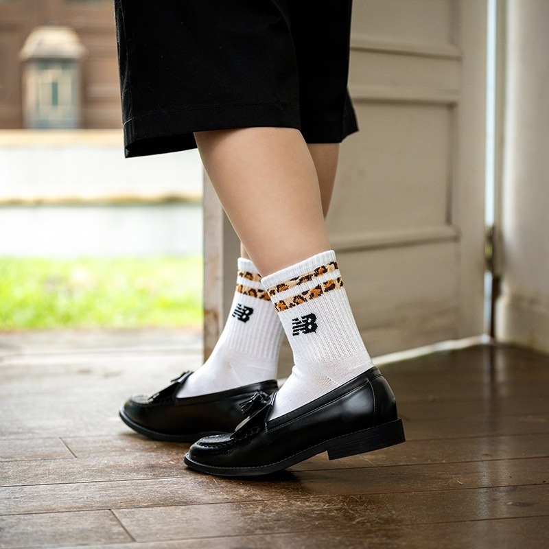 現貨┃日本 New Balance 三雙組 豹紋 襪子 中筒襪