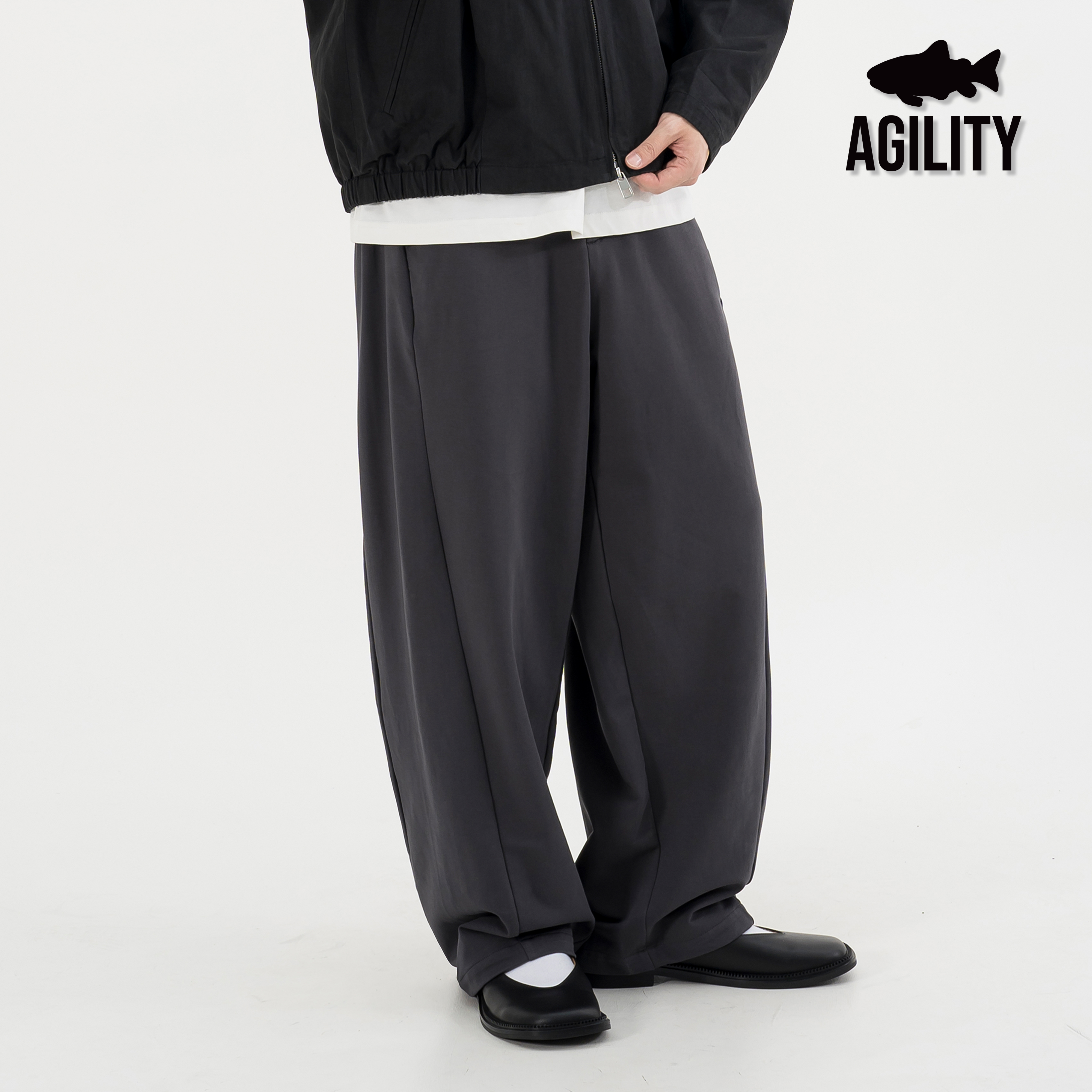AGILITY Curved Cotton Pants 剪裁闊腿 彎刀棉褲 [P68S]