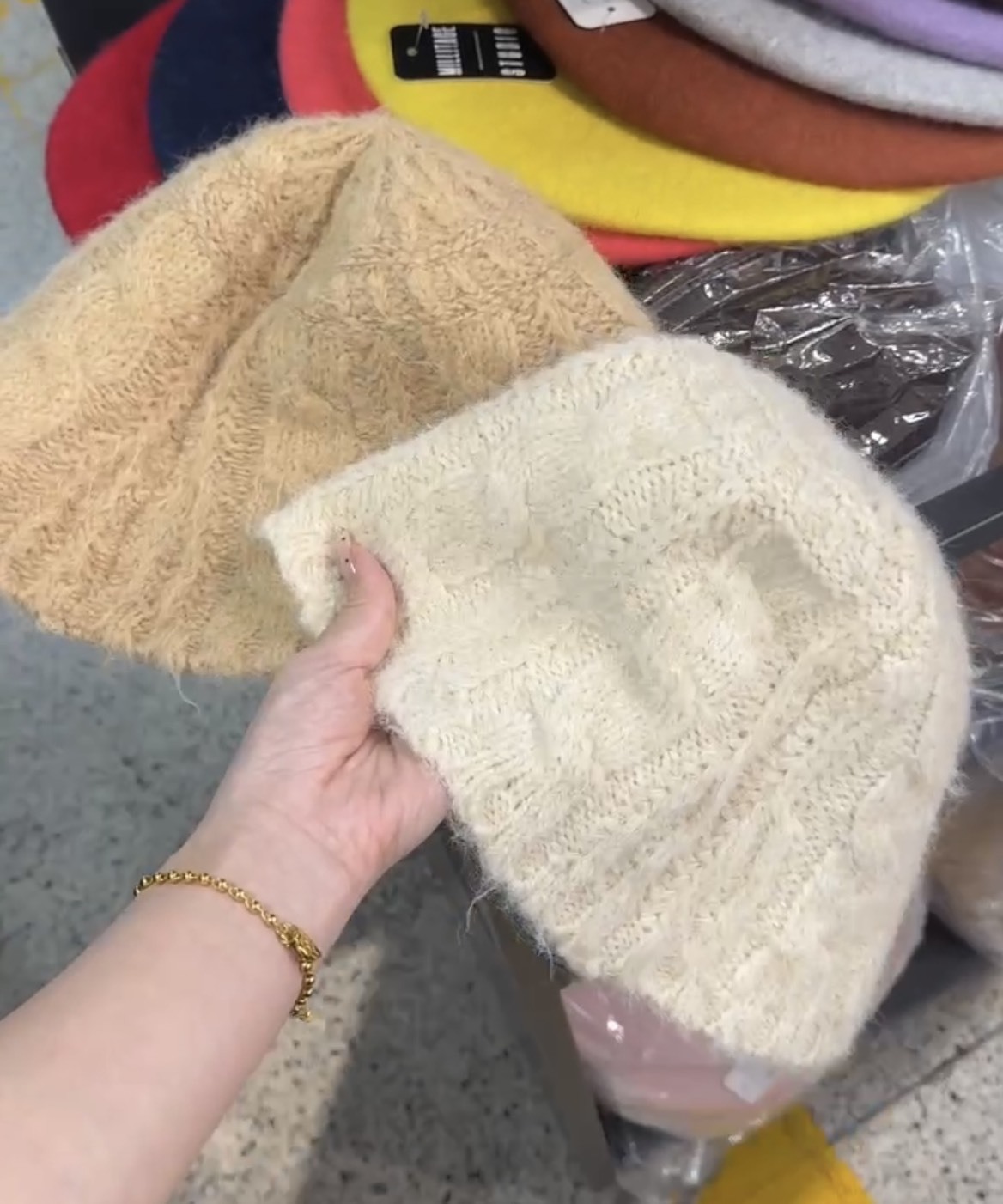 韓國連線 - 毛絨編織漁夫帽 2色