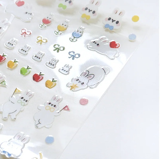 Pei+Pei．小兔圍繞 水晶感壓貼(新版)
