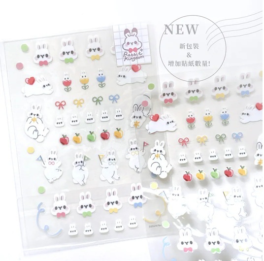 Pei+Pei．小兔圍繞 水晶感壓貼(新版)