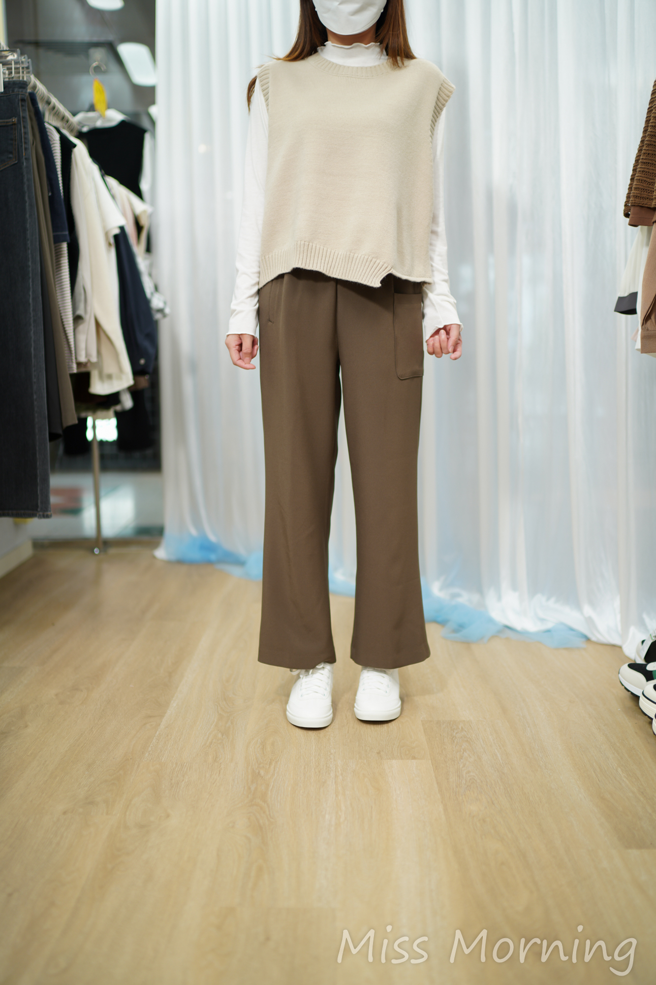 腳位不一文青針織背心(14792)