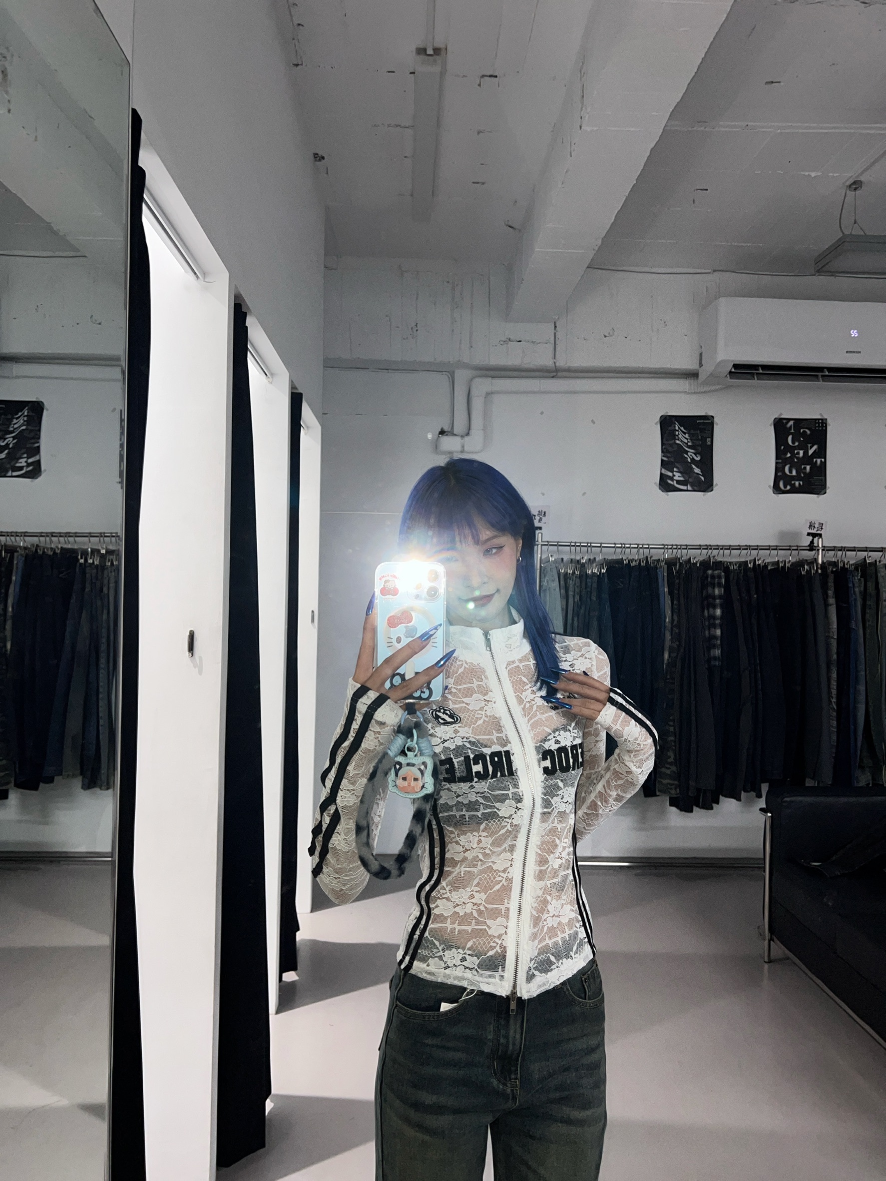 (GOAL) 美式透膚拉鍊上衣 薄長袖 C576