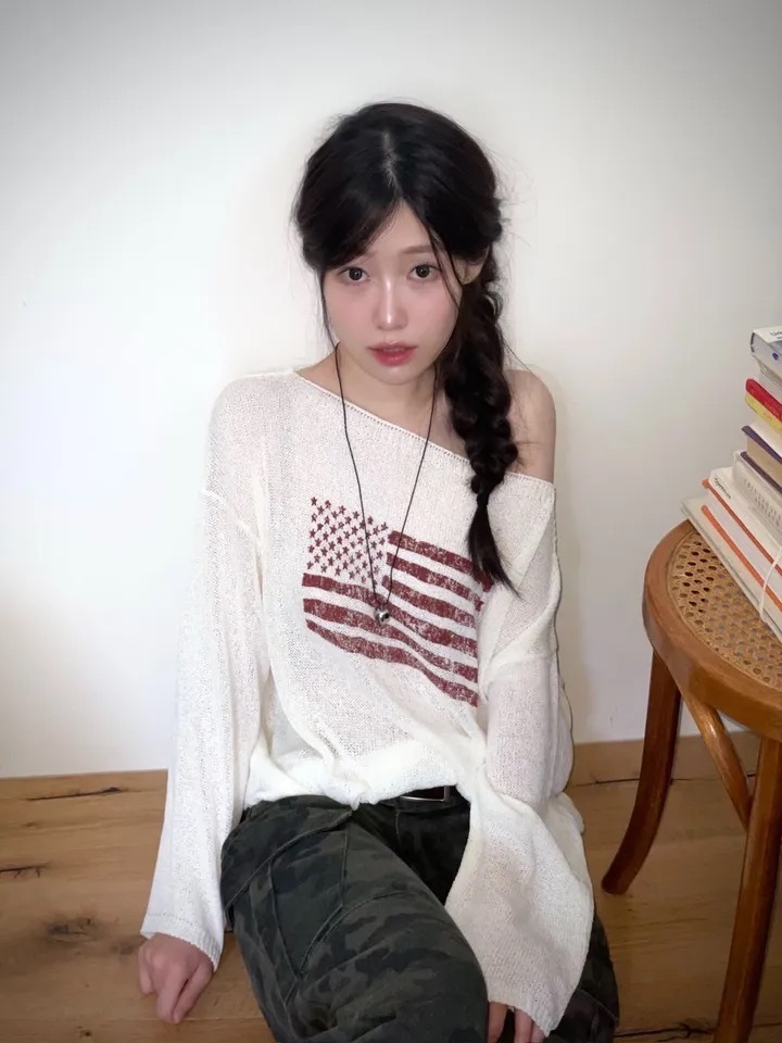 【優惠價預訂】韓國美式寬領針織上衣（3色）