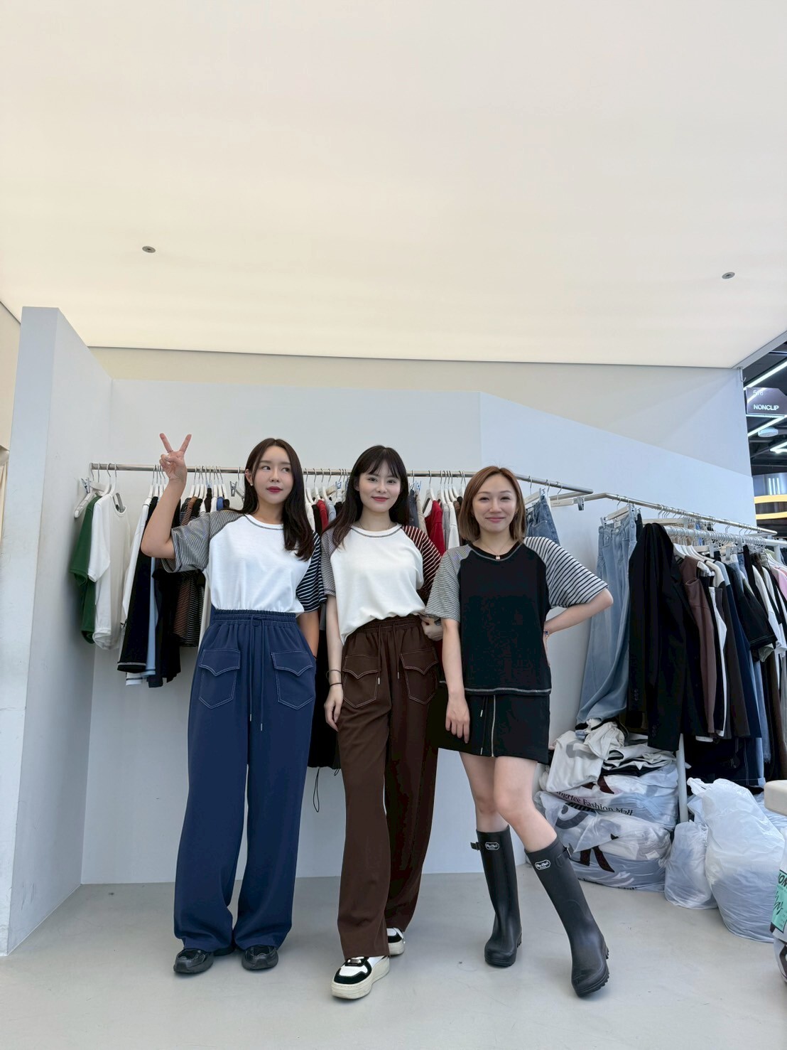 NC5006 牛角膀條紋短袖上衣