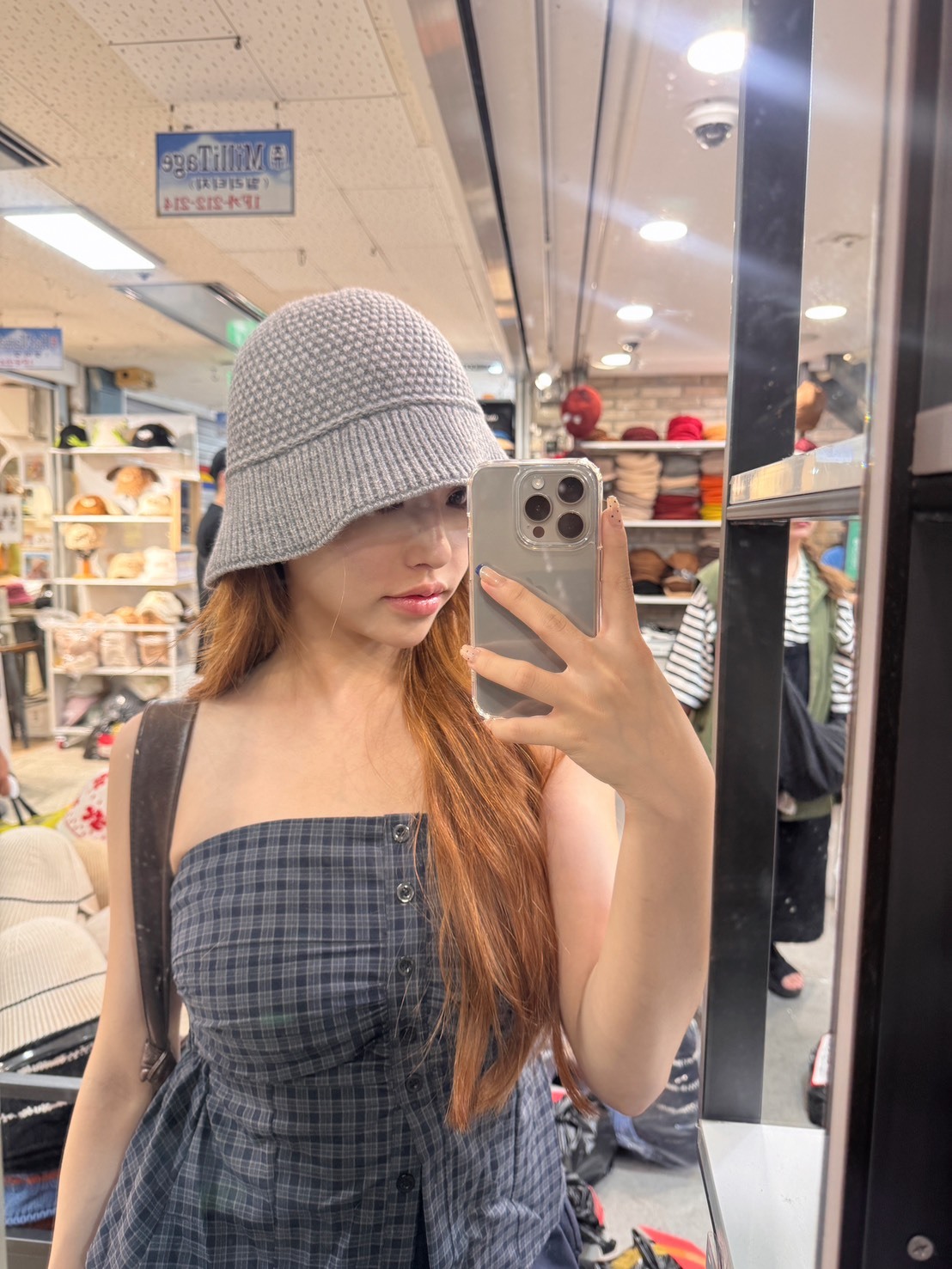 韓國連線 - 編織軟毛蝴蝶結綁繩 漁夫帽