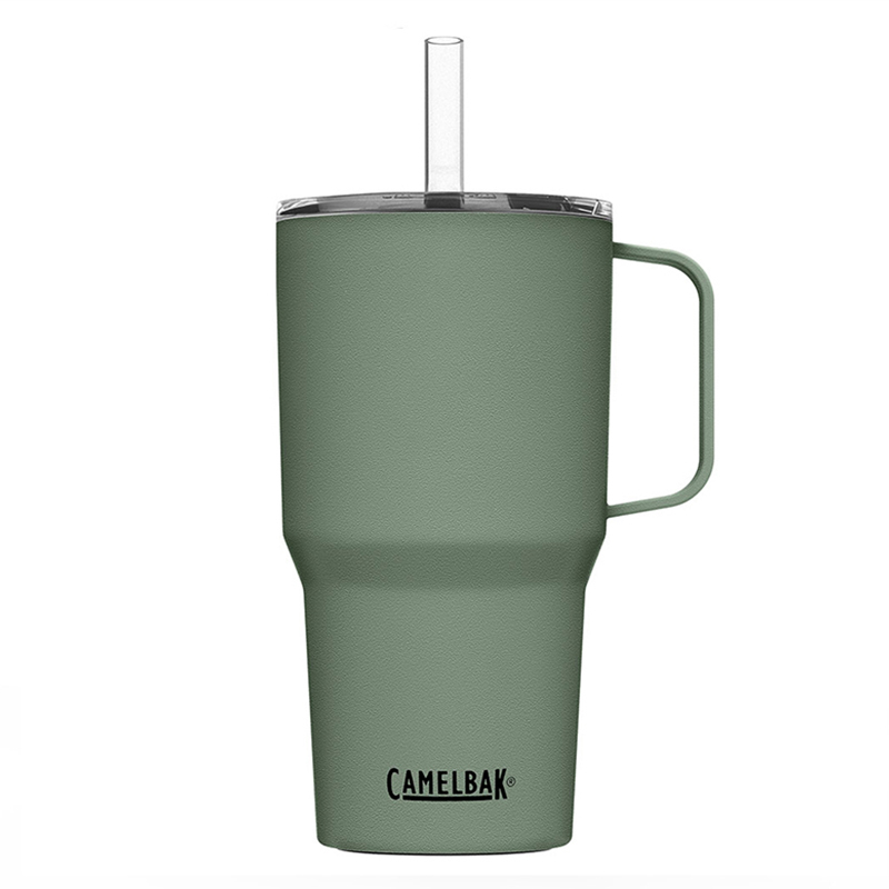 【CamelBak】710ml Straw Mug 雙層不鏽鋼吸管馬克杯(保冰)-[黑、白、天空紫、灰綠]