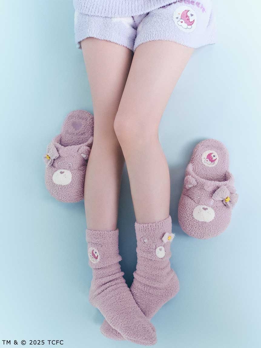 預購┃SNIDEL HOME Care Bears 彩虹熊 愛心熊 毛絨絨 室內拖鞋