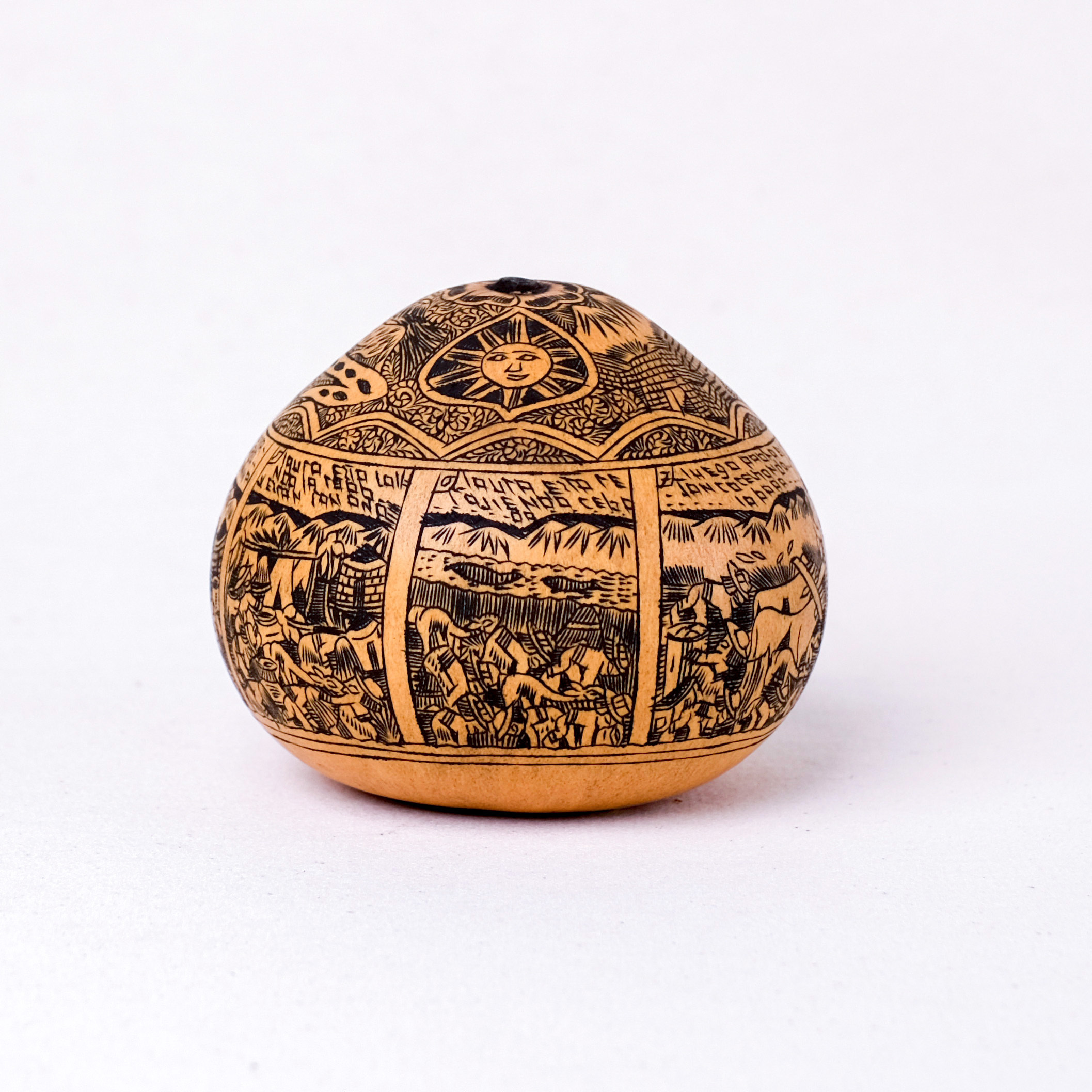 萬卡約葫蘆雕刻｜印加日月 13｜秘魯