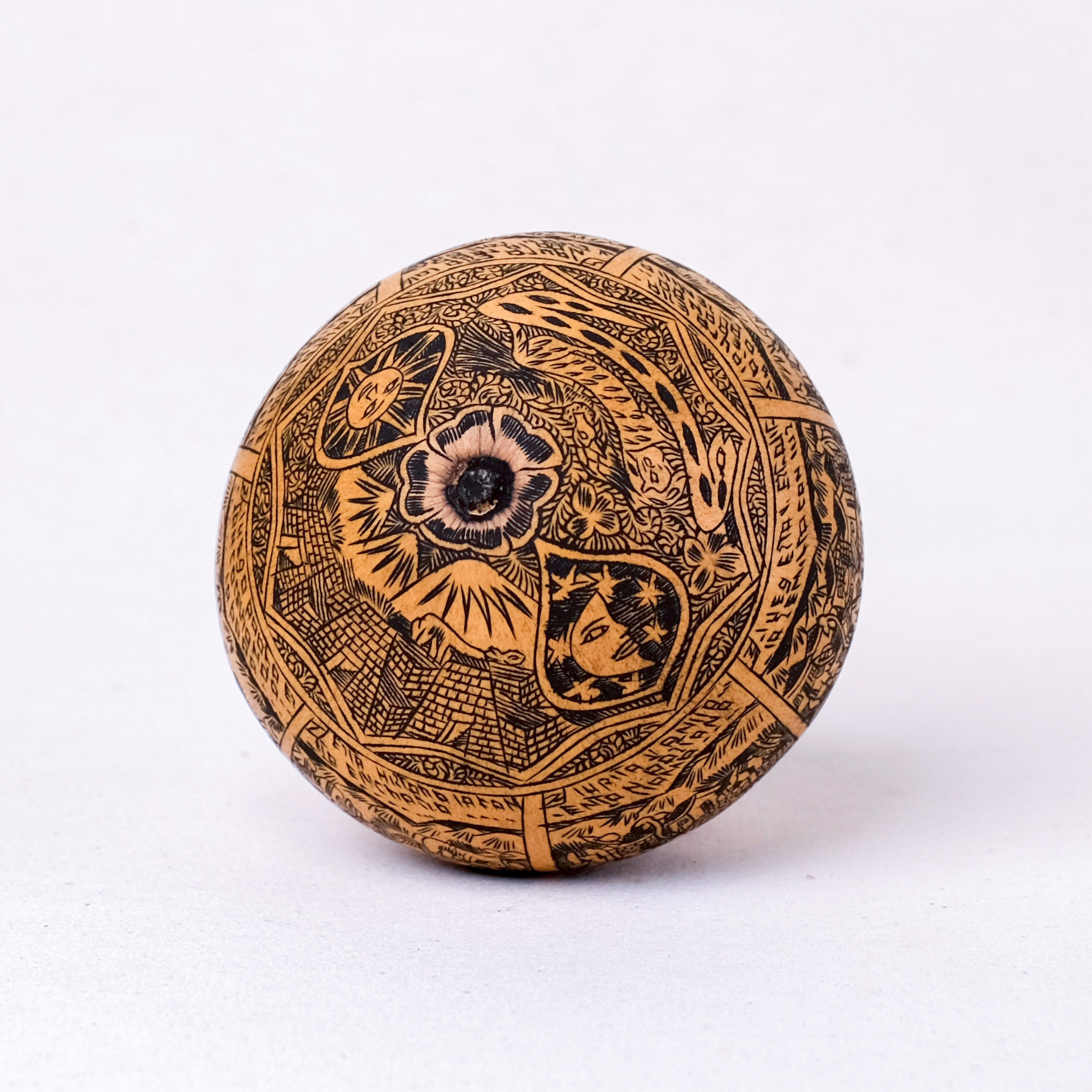 萬卡約葫蘆雕刻｜印加日月 13｜秘魯