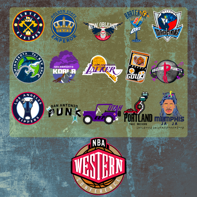 Recreated NBA Team Logo 萬用轉印貼 - 西岸 [預售]