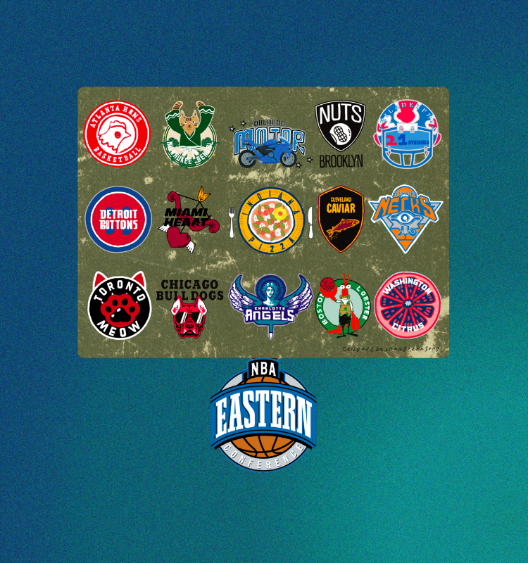 Recreated NBA Team Logo 萬用轉印貼 - 東岸 [預售]