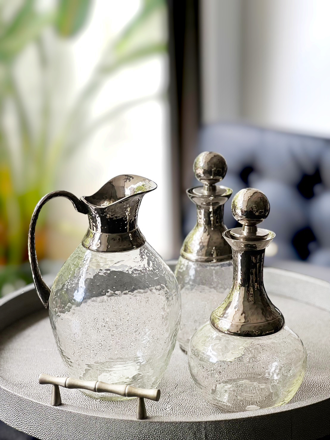 銀色圓塞醒酒器/希臘水瓶