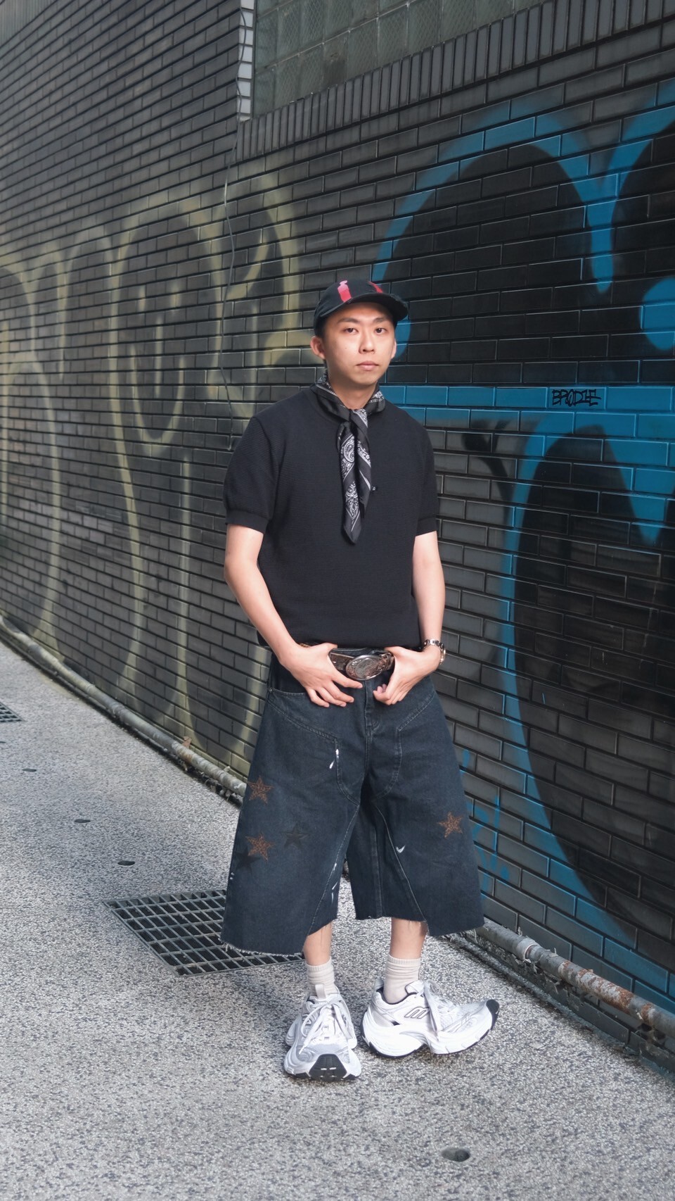 Be a devil 貼皮不修邊七分褲