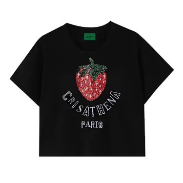 0917cr186-Crisathena-Glam Strawberry T-shirt (A190)