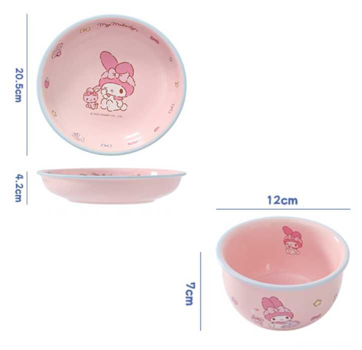 MY MELODY Sanrio| 4件餐具陶瓷套裝(碗,碟,杯,匙)