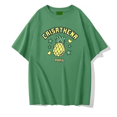 0917cr175-Crisathena-Pineapple T-Shirt (S-XL)(A175綠黃色)(A176白黃色)